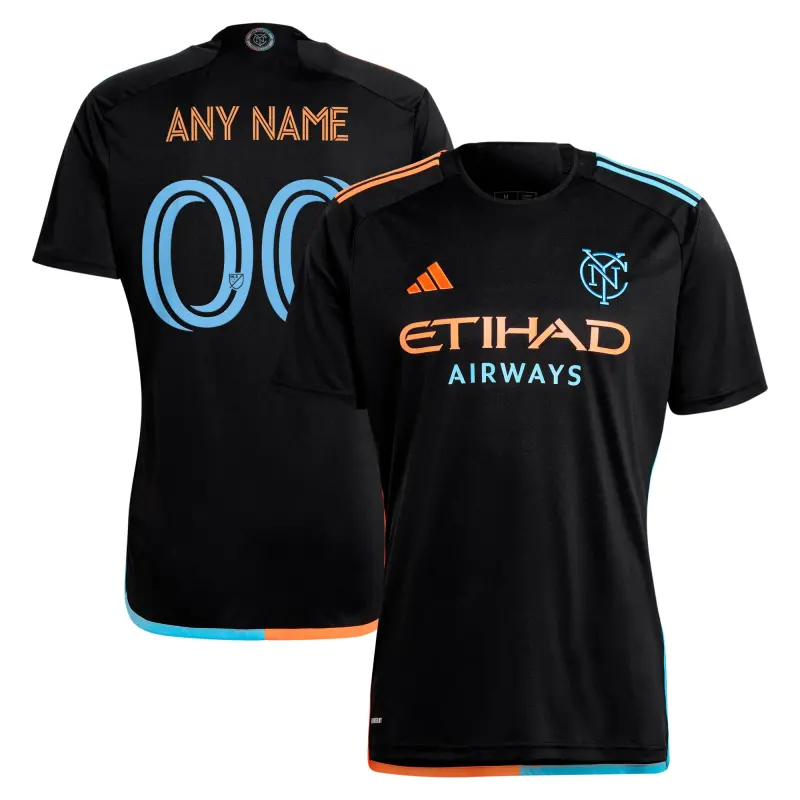 men8217s new york city fc adidas black 2024 247 kit replica custom jersey