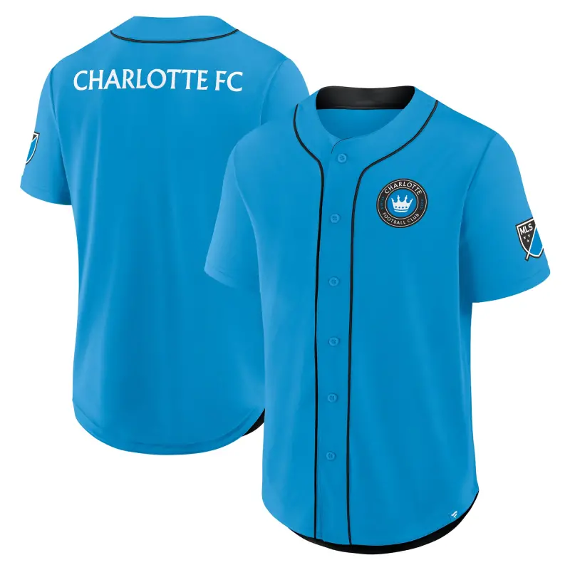 men8217s charlotte fc fanatics blue injury time baseball jersey