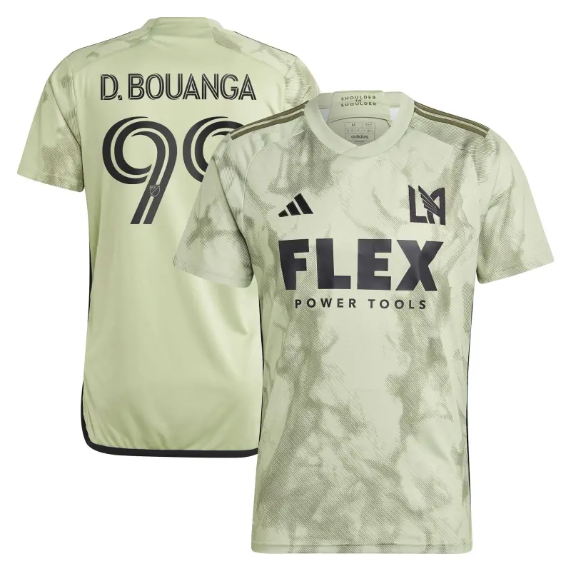 men8217s lafc denis bouanga adidas green 2023 smokescreen replica player jersey