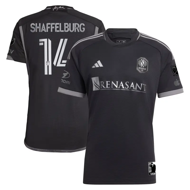 men8217s nashville sc jacob shaffelburg adidas black 2024 man in black kit authentic player jersey