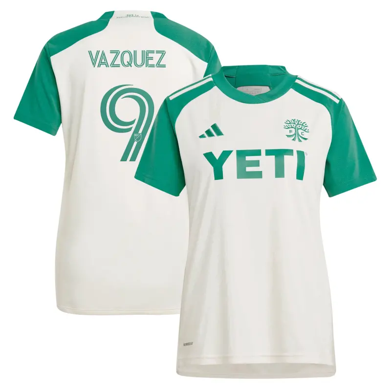 women8217s austin fc brandon vazquez adidas tan 2024 the armadillo kit replica player jersey